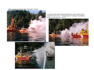Marine Firefighting by Canadian Coast Guard Cutter Point Race, Campbell River